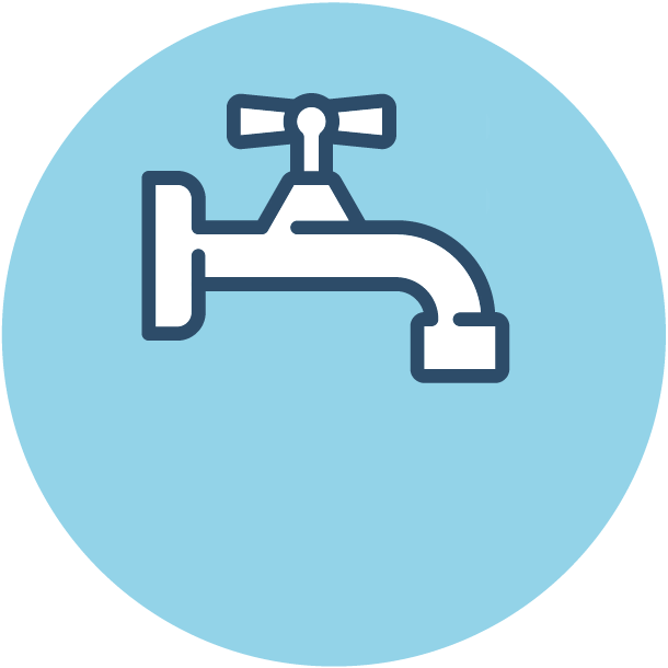 Reducing water usage logo